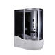 Jomoo shower room overall bathroom curved fan-shaped with bathtub steam integrated enclosed glass shower room home bath room 80*120 photo taken note left and right Contains steam