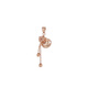 Ally 18K Rose Gold Hollow Gourd Pendant K Gold Plain Gold Women's Fulu Necklace Pendant Gift 18K Rose Gold 1.16g