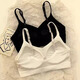 
Yunju underwear women's bra bra sports beautiful back underwear student small breasts gathered without steel rings and thin shoulder straps girl's vest solid color underwear [white + gray] one size recommended 70-135 Jin [Jin equals 0.5 kg]