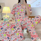 Katie Koreanische Version von Ins Pyjamas für Frauen im Sommer Neue hochwertige kurzärmelige dreiteilige Set von Internet-Promi-Heimkleidung, die draußen getragen werden können. KK14134 L [Vorgeschlagen 100-120 Jin [Jin entspricht 0,5 kg]]]