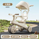 Nyod children's tricycle bicycle 1-3-6 years old can be pushed and ridden multi-functional baby stroller stroller flagship brown + awning + fence + push handle