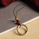 CHUXIANG brass ring mobile phone ring clasp metal universal dust plug pendant USB pendant anti-lost lanyard mobile phone pendant brass ring-Bai Bo