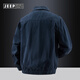 JEEP SPIRIT Jeep 2025 new executive jacket men's spring and autumn loose lapel pure cotton government and enterprise department men's jacket men's dark blue XL