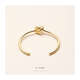 Chi Xing's epilogue celi style ins simple temperament cool style internet celebrity pure copper plated 18K gold knotted bracelet for women