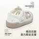 YEEHOO children's shoes summer breathable infant sandals soft sole non-slip toddler shoes mesh children's sandals beige size 21 recommended foot length 12-13cm
