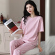Zhulu pijama de algodón puro apretado para mujeres en verano delgada dulce y linda pantalones de manga corta set 2025 nueva ropa casera cómoda 679 m