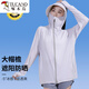 Ropa de protector solar de carpintero para mujeres 2025 Nuevo verano Bicicleta transpirable Ropa de protección solar alambre de hielo camisa solar chaqueta delgada gorro ESPECIDAD --- Negro de talla F 80-120Jin [Jin iguala 0.5 kg]