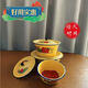 Dianmai altmodisches Emaille-Becken mit Deckelsuppe Pot Emaille Dumpling Filling Basin Wasser Bowl Boiling Medicine Schmalzbecken 17 cm [Verdickte Version] 1050 ml