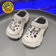 G. Duckkids kleine gelbe Ente Kinderhoch Schuhe Mädchen Pantoffeln 2025 Neuer Sommer Kulomi trägt weiche Boden Strandsandalen für Frauen Weißrosa 24