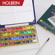 
Holbein 36 color solid watercolor paint set Master-class portable gouache artist color paint Art student tools-blue outer box+palette+paintbrush HB-PN698
