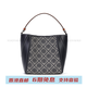 汤丽柏琦（Tory Burch）McGraw 徽标Logo磁性按扣 水桶包单肩斜挎手提包 小号 女款海军蓝 基础装(包+防尘袋)