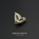 QUAMER rides the wind and waves, small sailing boat brooch, high-end men's and women's exquisite design corsage, suit pin, anti-exposure, small sailing boat/pin