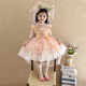 Ant-Patio Girl Princess Lolita Dress 2025 New Summer Children's Flower Fairy Dress Girl's Birthday Dress Pink (6630 Flower Fairy Dress) 150 Recommended for 9-10 years old (height about 145)
