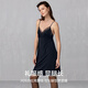 爱慕春夏花影睡衣女性感细带带胸垫蕾丝吊裙家居服AM42A761 黎明灰55E S 160