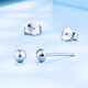 Gold Supreme Platinum Earrings PT950 Versatile Dot Ball Earrings Women's Platinum Earrings Birthday Gift Price 1.09g