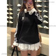 Adidas long-sleeved sweatshirt for men and women 3rd-leaf clover classic striped casual round neck T-shirt KE5825 IA4879 Black IA4877 S
