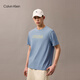 
Calvin KleinJeans 25 spring and summer new men's casual trend ck letter printing pure color pure cotton short-sleeved T-shirt 4RB854G CFF-Star Blue S