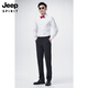 JEEP SPIRIT伴郎服兄弟装婚礼衬衣西装礼服兄弟团衣服男西服结婚春秋季白衬衫 长袖白色衬衫+黑色西裤+黑色领结 3XL /36码