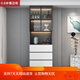 Muxituo sideboard light luxury modern simple living room storage cabinet cupboard kitchen storage cabinet wine cabinet household tea style 12240*40*220+ induction light