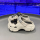 Croton Croton children's thick sole heightened hole women's shoes for women 2025 summer new slippers non-slip outside casual beach Baotou white 24 -25 sizes