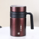 TanxUange Ceramic Inner Inner Clay Thermo Cup Cup Tea Water Separation Cup Souvenir Comercio de recuerdos CUBIERTAS DE OFICINA RED CONSEJOS (Caja de cuero rojo) 450ml