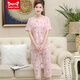 Catman Miiow Summer Pyjamas Frauen reines Baumwoll kurzärmelige, dünne, geschnittene Hosenanzug mittleren Alters und ältere Mutter Frühling und Sommer große Heimkleidung Xin Pink Ym3937 3xl (empfohlen 145-155jin [Jin gleich 0,5 kg]))