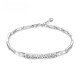 Pavilion platinum bracelet for women Pt950 platinum bracelet diamond effect jewelry jewelry birthday gift Valentine's Day girlfriend about 4.55-4.75 grams long about 15.5+1.5c