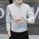 
FHHUABD spring and autumn casual long-sleeved shirt for men's anti-wrinkle slim-fit inch shirt trendy business new style shirt for men 829 black [model] Regular M Reference 90-110Jin [Jin equals 0.5 kg]