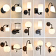 Nordische LED -Wandleuchten Schlafzimmer Nachtleuchte Wohnzimmer Schwarz modern