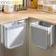 FANCYCHIC kitchen trash can folding hanging household cabinet door wall-mounted storage bin trash can kitchen waste basket car mounted pearl white 2 large + 40 special garbage bags