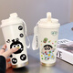 Heenoor Cute Coffee Cup Student Thermal Tasse große Kapazität 316 Keramik Edelstahl Edelstahl Liner - FA691 LINE PUPPY + LANYARD