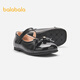 Balabala children's shoes, girls' Birkenstock shoes, 2025 new spring and autumn princess shoes, ballet style shoes, soft sole performance shoes, trendy black 90001 30 (foot length 18.3-18.7/inner length 19.7)