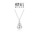 Ming brand jewelry platinum Pt950 platinum eternal gourd necklace gift for women BFR0138 platinum necklace about 40+2+2 cm about 4.44 grams