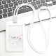 Huluo Luo Fashion Round Rope Lanyard Tarjeta de empleados Tarjeta de autobús Tarjeta de trabajo Tarjeta de trabajo Tarjeta de campus Bus C5 White Horizontal Version + 9734 White Round Rope