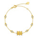 Lie Rui new small waist bracelet women's s925 silver plated 9k gold zircon bracelet retro light luxury hand jewelry white zirconium