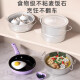 柏思乐儿童迷你小厨房真实版真煮全套装做饭玩具厨具食品级女孩生日礼物 304不锈钢403件套-粉-兔子电热炉