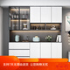 Muxituo sideboard light luxury modern simple living room storage cabinet cupboard kitchen storage cabinet wine cabinet household tea style 12240*40*220+ induction light