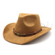 
XINBUCKS Western Cowboy Hat Minority Top Hat Casual Jazz Hat Outdoor Travel Stage Props Felt Hat Brown Suitable 55-58cm