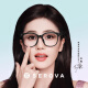 Slova myopia glasses frame for men and women, ultra-light large frame black frame non-face lens transparent square frame optical glasses frame fitting SF753 gray C3 single frame