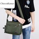 ChiozzaKurucs school season shoulder bag men's Korean version Oxford fabric waterproof large capacity slant backpack canvas men's bag outdoor casual one-shoulder 9731 black