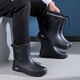 Huili Regenstiefel Herren mittlerer Röhrchen Nicht-rutschfeste wasserdichte Schuhe im Freien im Freien im Freien im Freien zum Mitnehmen