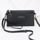 Kangaroo Fashion Crossbody Bag Genuine Leather Shoulder Bag 2025 Korean Style Women's Bag Versatile Clutch Bag Casual Ladies Mom Mobile Phone Bag Letter Mark Black
