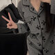 Hualin Mode Frauenpyjamas Frühlings- und Herbst-Spitzen-Langarm-Heimkleidung Zwei-teiliger Set E6621 175 L [95-110jin [Jin gleich 0,5 kg]]]