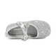 Saturday (St&Sat) Children's Shoes Girls Princess Shoes Spring and Autumn New Children's Crystal Shoes Small Leather Shoes Soft Soled Girls Shoes Baby Girls Shoes Glazed Silver 36 Inner Length Approximately 23.0cm