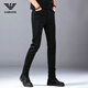 Chiarmania Jeans sin escalas de alta gama Tendencia elástica delgada de verano delgadas pantalones largos de alta gama K683 Negro [verano] delgado 29