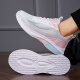 Yionta Snow Anta Herrenschuhe für Herbstpaare atmungsaktive Mesh -Schuhe Ultraleiche bequeme und vielseitige Freizeitsportschuhe weicher Sohle Leichtfeuer Anta F6636 White Lan [Frauenstil] 41