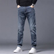 Avec des jeans extensibles de printemps de Yishion purs pour les hommes minces droits et polyvalents à la mode pantalons longs d'été 2025 Nouveau style 6621 bleu et gris 29
