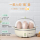 Bear egg cooker, household multifunctional mini breakfast appliance, egg custard steamer, egg steamer, egg cooker, steamed egg pot, single layer, with bowl ZDQ-B07T2