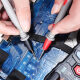 Fluke Multimeter Pen Special Special Tipp Stahlsonde Silikondrahtmesser Test Digitales hohe Präzision Universalzubehör 20A Multimeter Gelb DT9205A+10a Spezialspitze 10