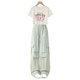 
OVE Girls Summer Set 2025 New Children's Short Sleeve Worksports Summer Clothes Cool and Smoothing Big Children's Girls Clothes 15265 Green 150 cm